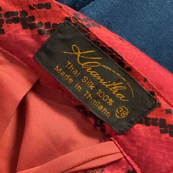 Year Of The Snake Couture Thai Silk Parachute Pants - Picture 4 of 4